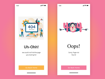 ERROR 404! animation app design flat icon illustration lettering minimal mohit nagar motivation typography ui ui ux web design concept ux vector