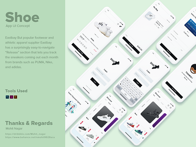 Shoe app UI app branding design design app mohit nagar motivation typography ui ui ux web design concept ux