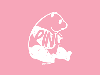 Pinc.Wear Panda Logo animal logo panda photoshop pink typography white