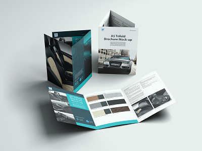 A5 Trifold Brochure Mock-up v1