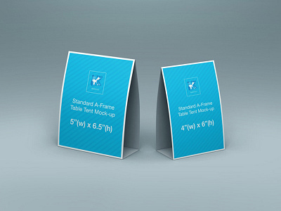 Table Tent Mock-up v2 2 size a frame display standee flyer highlight mockup print size studio shot table tent table top texture