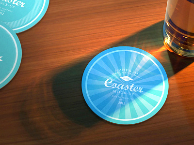 Coaster Mock-up 4 bar beer coaster coaster holder cork gaustic mockup mood board perspective pub whisky