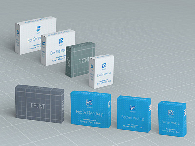 MyBox Set Mock-up - Set 06 board box label mockup paper perspective product rectangle size smart object square white