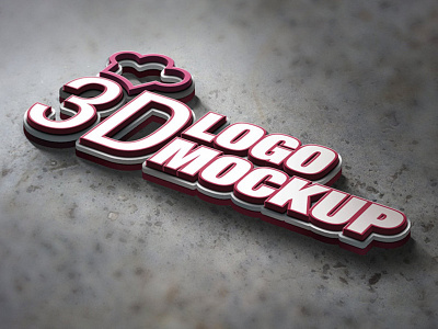 3D Photorealistic Logo Mock-up