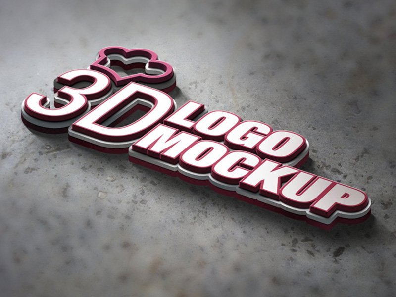 Download 3D Photorealistic Logo Mock-up by kenoric | Dribbble ...