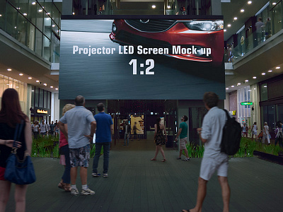 Ambient Advertising Mock-up v1 ad advertising billboard led lightbox poster mall mock up people poster shopping showcase signage