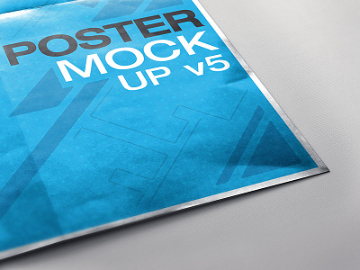 Poster Mock-up v5 blurry close up elegant focus front highlight mockup photorealistic realistic shadow studio shot verticle