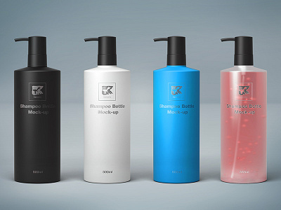 500ml Shampoo Bottle Mock-up bottle branding frosted gel liquid logo mock up plastice pump shampoo solid spray