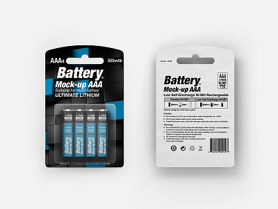Battery AAA Mock-up 1.5v aaa alkaline battery chargeble connect durable electric four lithium mock up open pack pack packaging power recharge rechargeable six studio shot two
