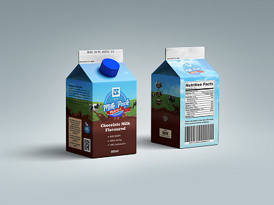 Milk Pack Mock-up v2 block box branding carton chocolate design dimension drink fairy floor plan fresh label milk mockup pack perspective rectangle size smart object variation