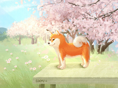 Shiba Inu 柴犬 design dog illustration