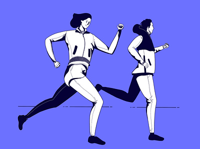 Run design illustration sports