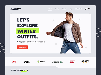 Clothing brand landing Page! ui ux website website design