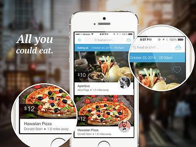 Food app app application clean flat food interface ios minimal ui ux
