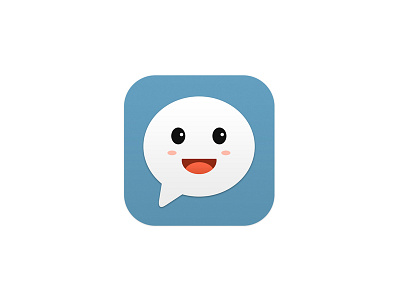 Happy Chatty app icon flat happy icon iconography ios mobile app