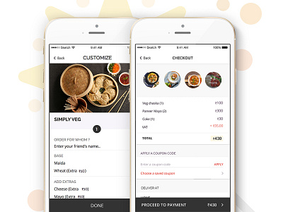 Personalise your order app checkout customise faasos ios mobile ui personalise ui ux