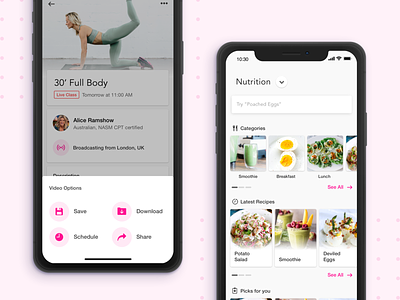 #2 The "White" Mode fitness fitness app flat ios mobile app nutrition ui ux