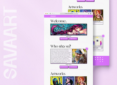 SAVAART webpage branding graphic design ui ux website design