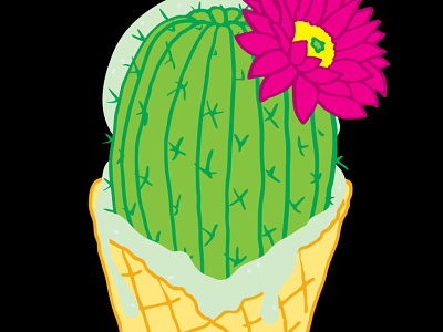 Prickly Ice Cream cactus flower ice cream ice cream cone