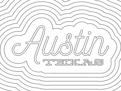 Austin, Texas atx austin coloring book lines texas typography
