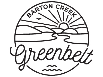 Rain or Shine (on the Barton Creek Greenbelt) austin austin texas greenbelt logo stamp