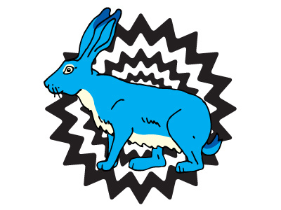 Bunny Blue bunny rabbit weird