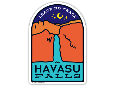 Havasu Falls Sticker Design grand canyon havasu leave no trace stars