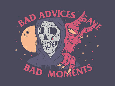 Advices advices dead hell illustration moon satan skull waikiki