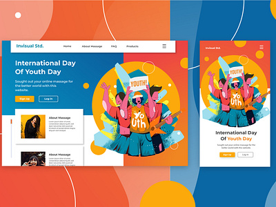 Youth Day illustration and landing page #dailyui