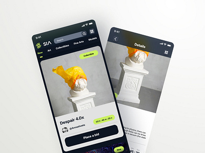 SIA NFT Auction Mobile App Exploration