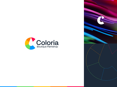 Coloria logo concept for paint shop