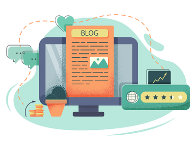 Blog creation Illustration article article writing blog blog cover blog design blog post blogger blogging flat design guest blog writing