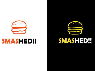 dribble1 01 burger logo creative creative design design food logo food logo design illustraion illustrator logo logo design simple logo design smashe burher