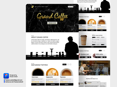 UI design - Coffee concept design figma landing page landing page design ui ui design web design wordpress