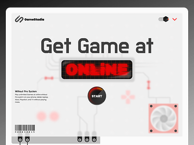 Cloud Gaming Landing page - GameStadia