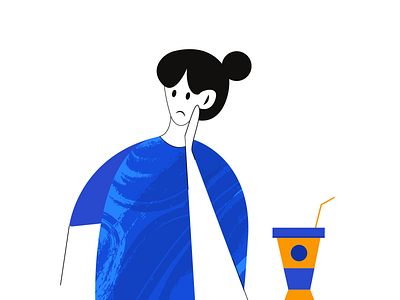 Sad Girl character colours design girl human illustraor illustration sad vector women