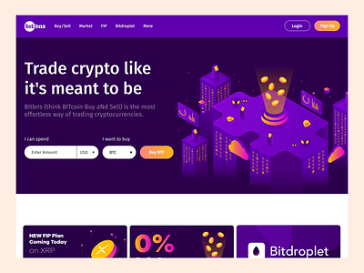 Cryptocurrency Website UI concept after affects bitbns bitcoin bns branding buy sell colours crypto crypto currency cryptocurrency cypto exchange design exchange illustraor illustration trading ui ux vector web