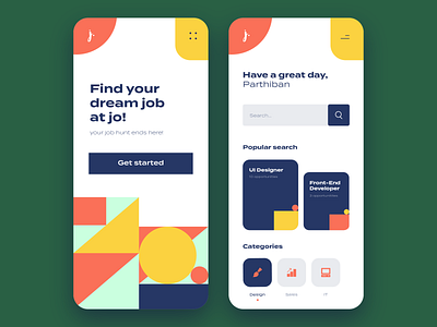 Job hunt app concept