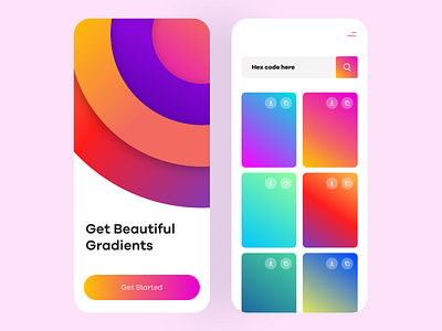 Gradient app concept branding colours design gradient gradients illustraor illustration typography ui vector