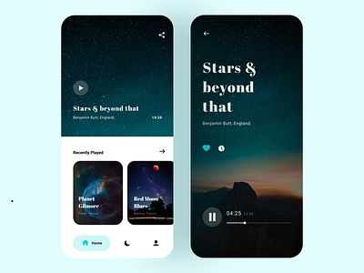 Podcast app concept design galaxies illustraor illustration podcast podcasts practicing star vector