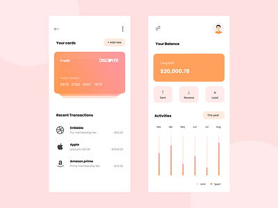 Financial app concept