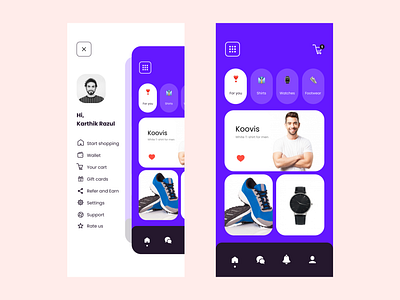 Online shopping mobile UI app concept design ecommerce flat mobile ui practicing shopping shopping app shopping bag typography