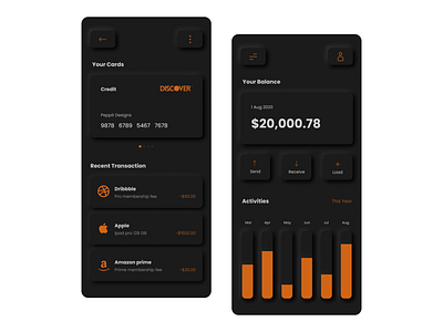 Card manager Mobile UI concept