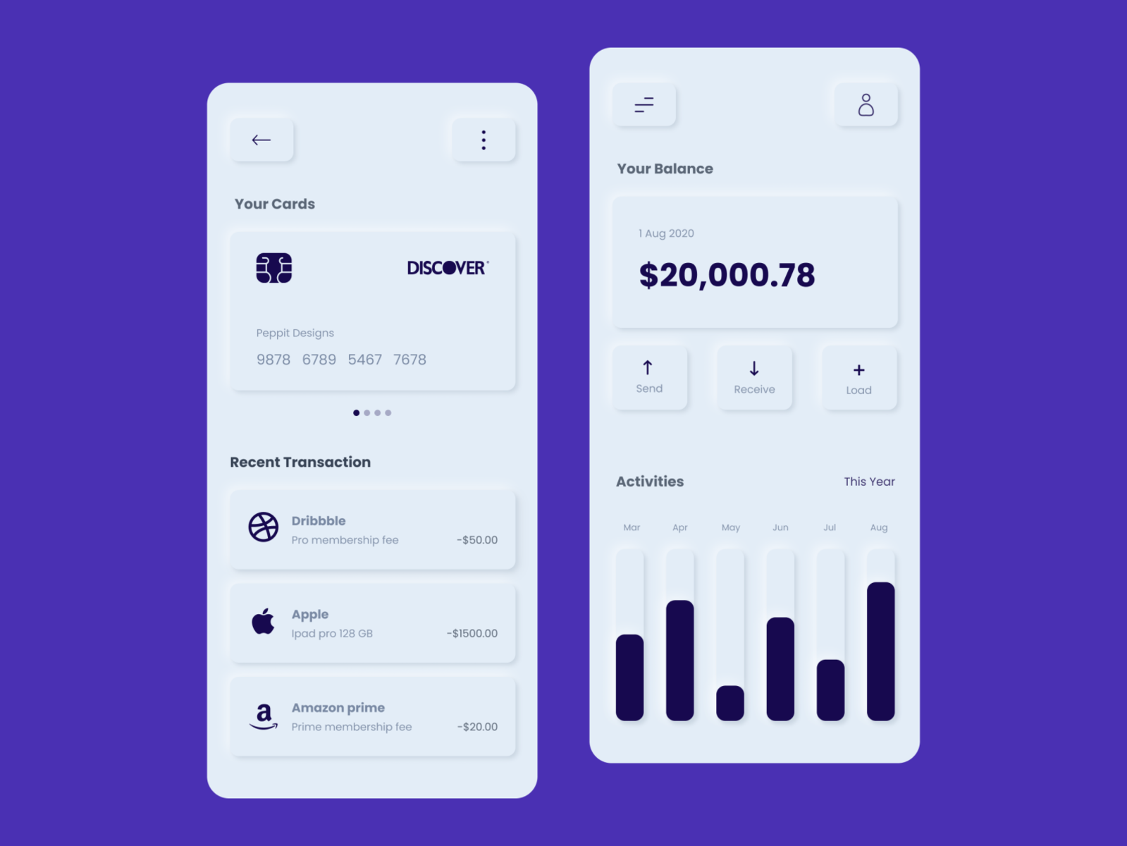 Card Manager Mobile UI Concept By Karthik Rajendiran On Dribbble