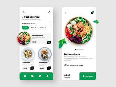 Food delivery app concept