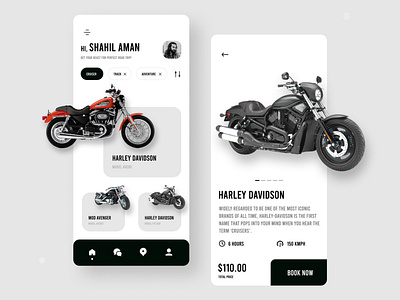 Bike rental app exploration bikes branding colours cruiser design minimal art minimal design modern practicing rent rental app rugged typography