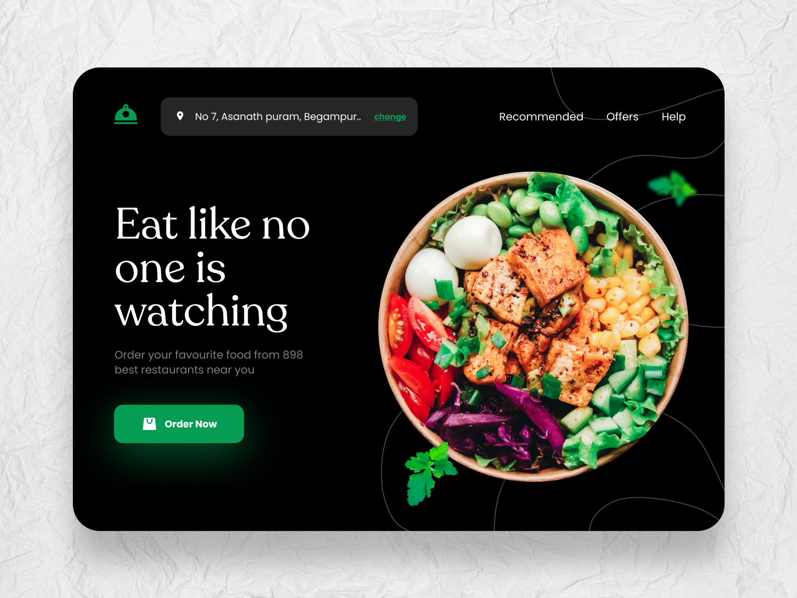 Online food order - Web design by Karthik Rajendiran on Dribbble