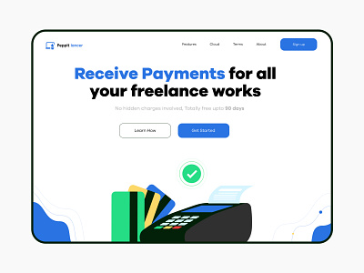 Payment platform - Web design branding cards colours credit card debit card design flat freelance freelancer illustraor illustration minimal payment practicing receipt typography vector web website website design