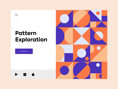 Pattern exploration - Web design abstract branding colours design flat illustraor illustration minimalism pattern pattern design patterns practicing typography ui vector web webdesign website