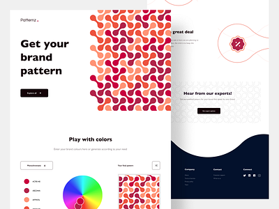 Patternz - Web design brand brand design brand identity branding branding design colours design illustraor illustration minimal pattern typography ui ui design vector web web ui web uiux webdesign website